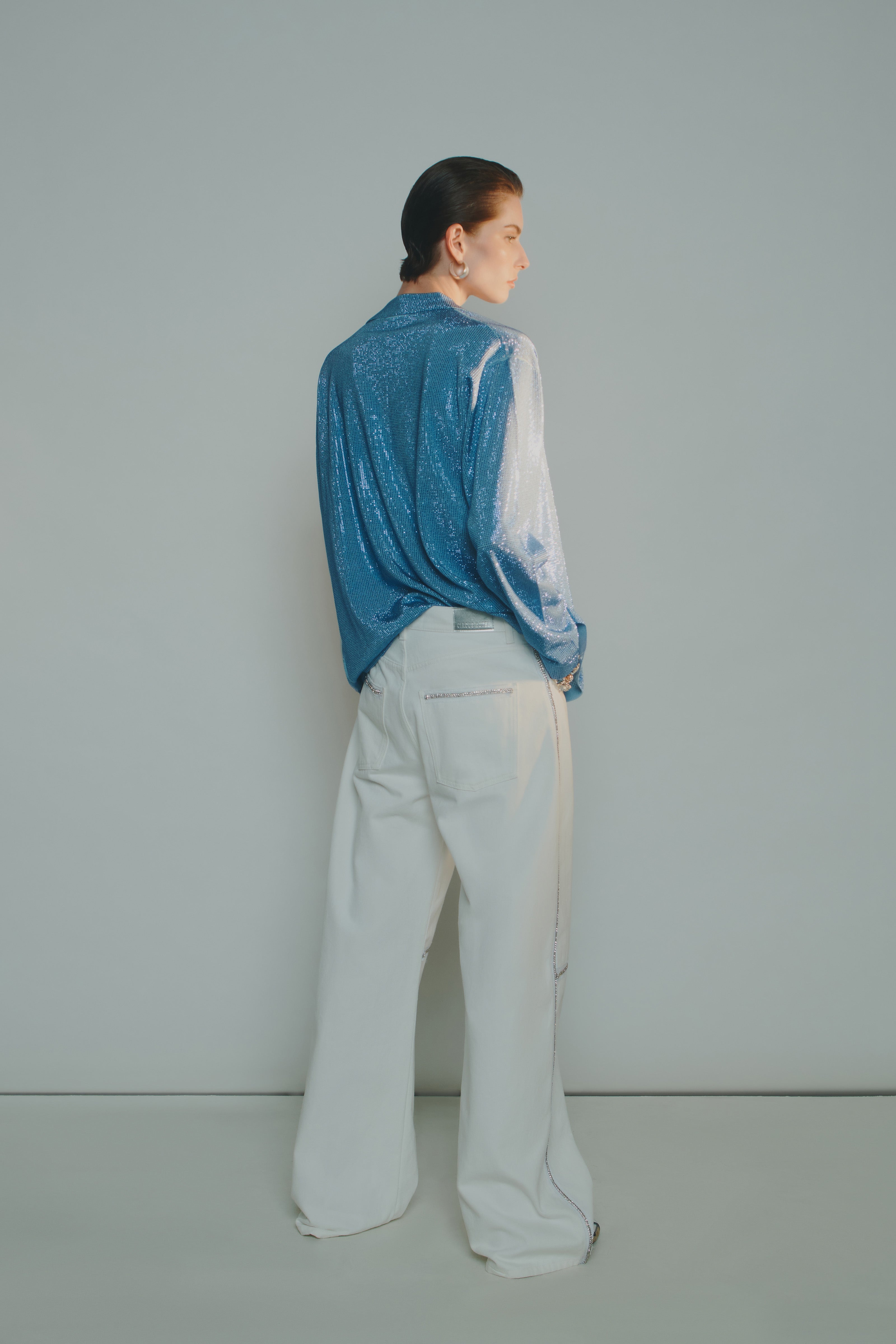 JEANS CINQUE TASCHE STRASS