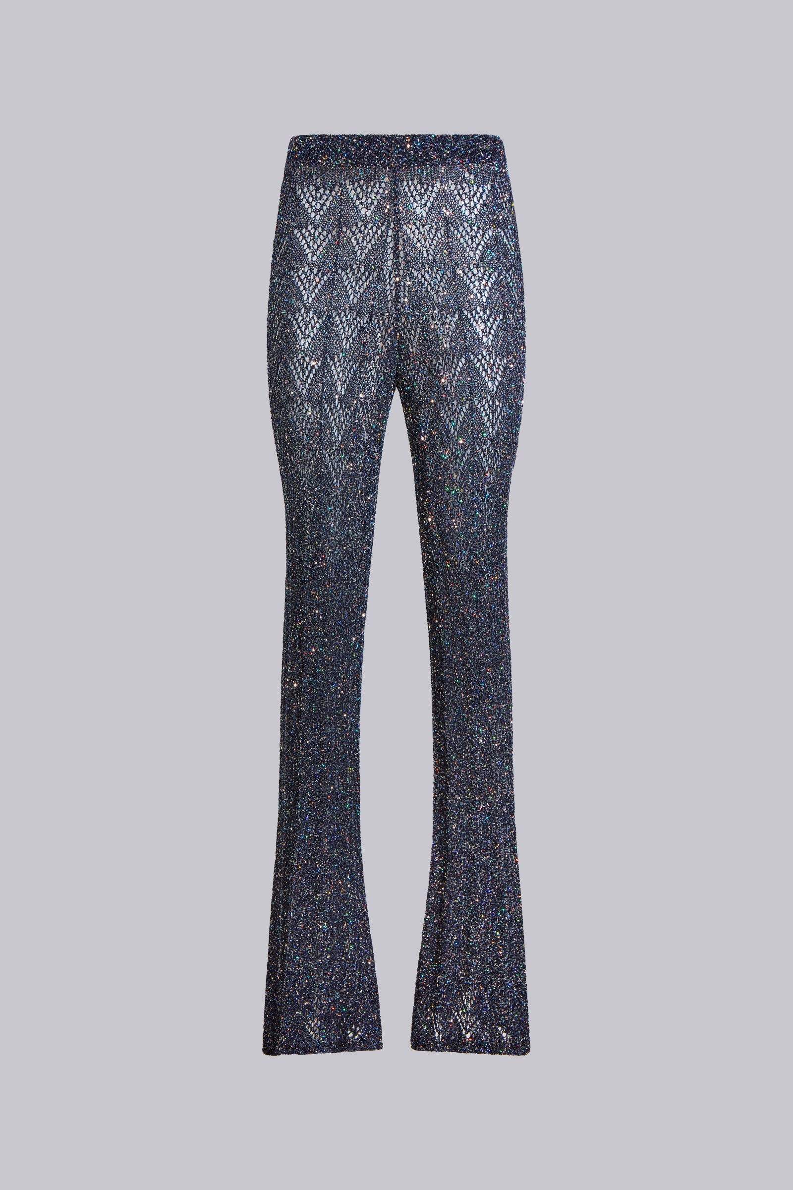 MICRO SEQUIN LACE DESIGN TROUSERS