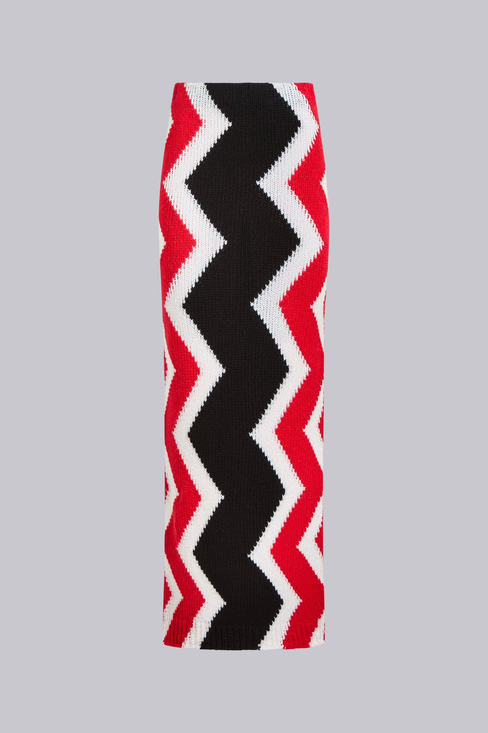 LONG SKIRT WITH TRICOLOR GEOMETRIC PATTERN