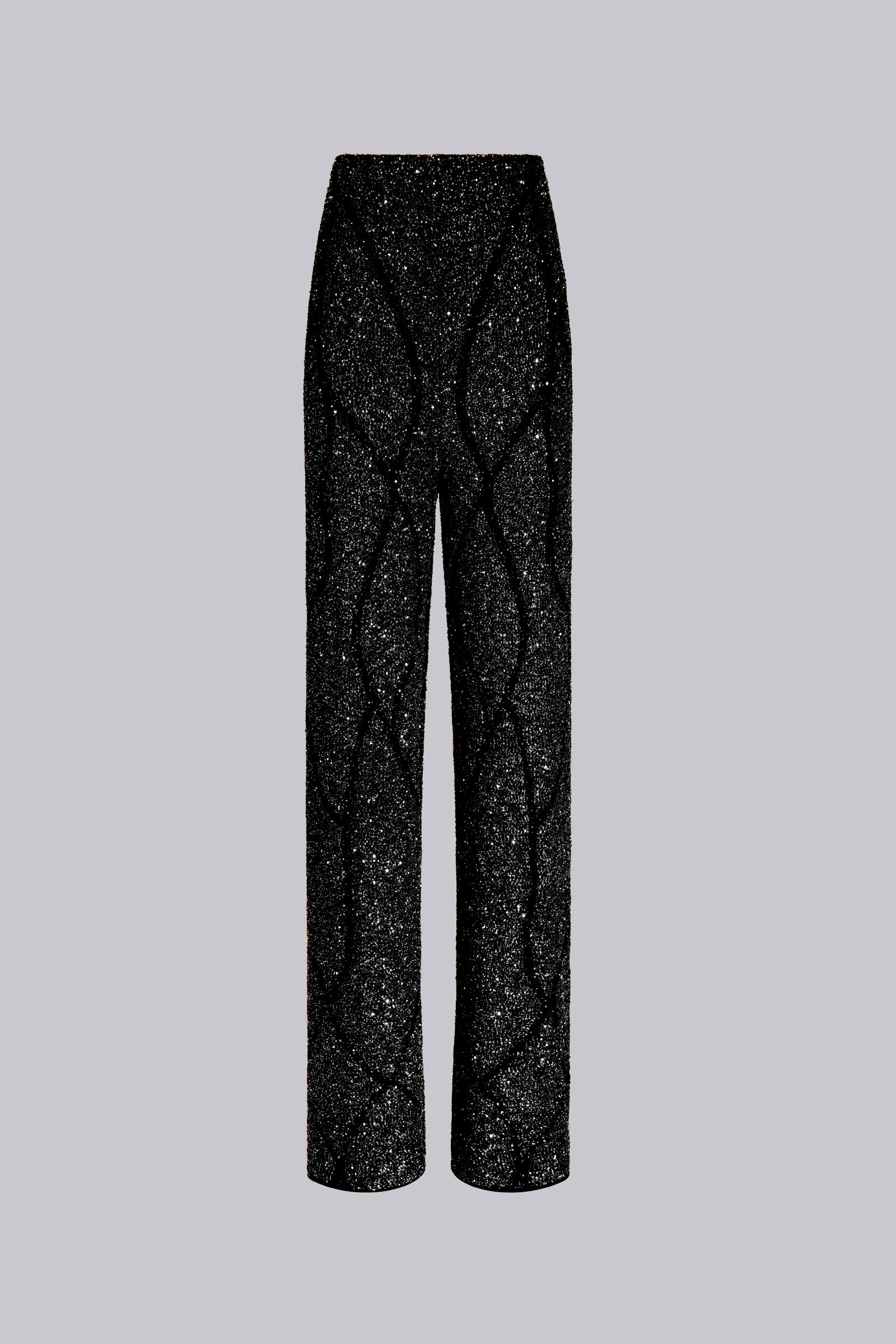 JACQUARD WIDE LEG TROUSERS WITH WAVE PATTERN