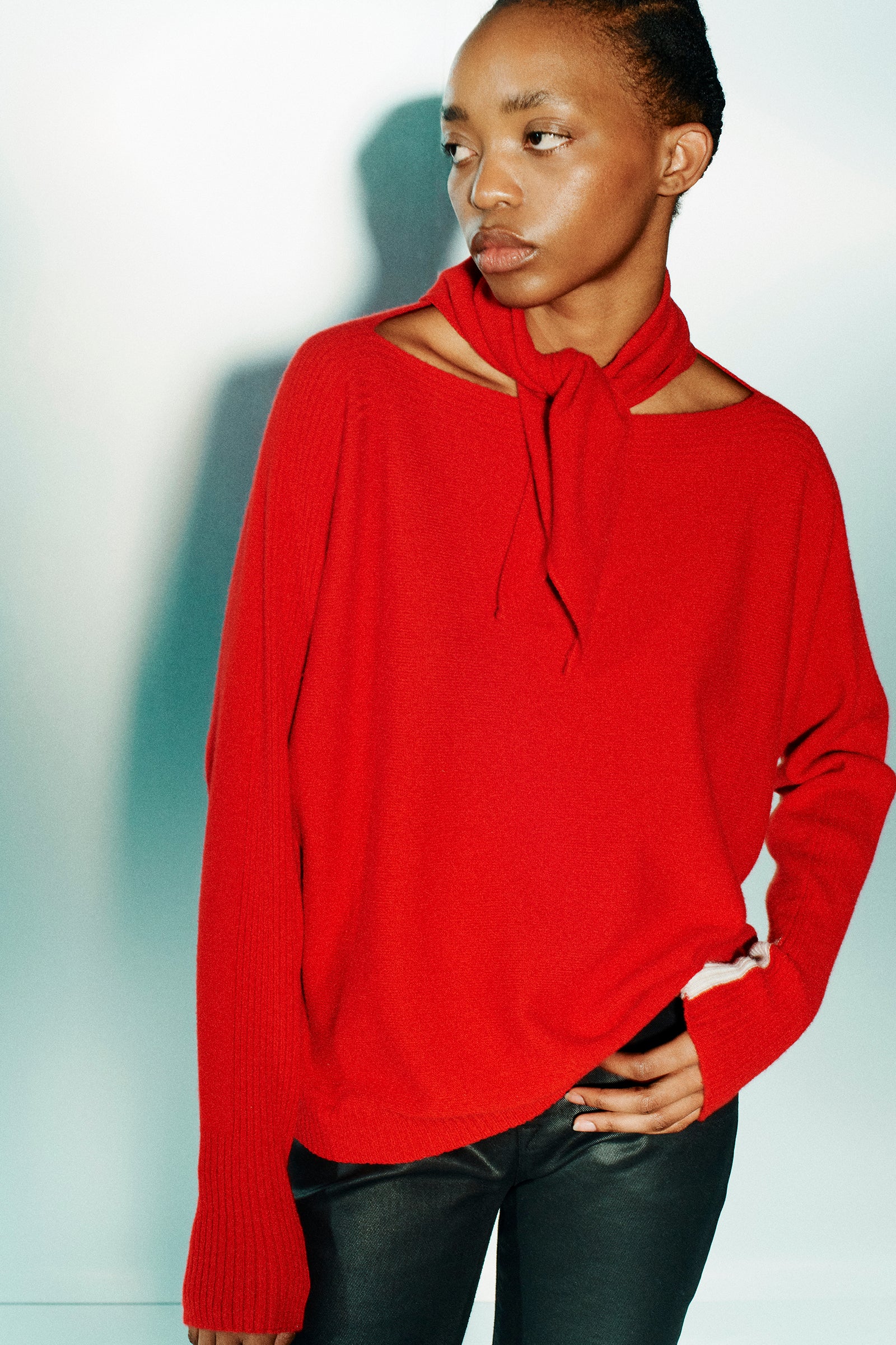 Maglia Zara Maglione Fucsia Maglione Con Colletto Zara Zara