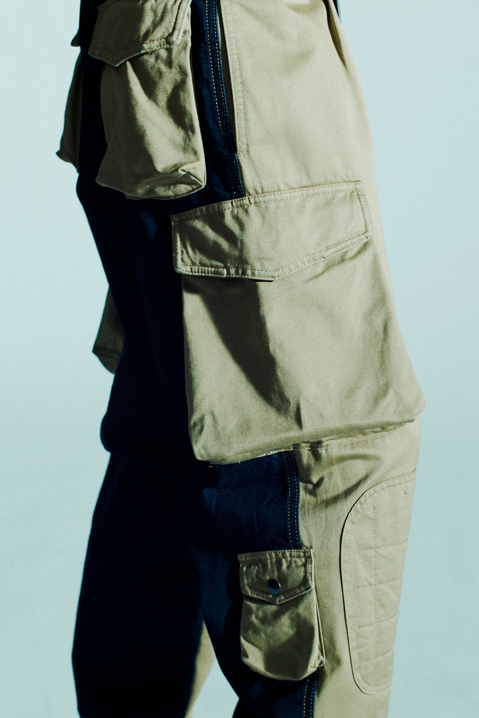 PATCHWORK CARGO TROUSERS