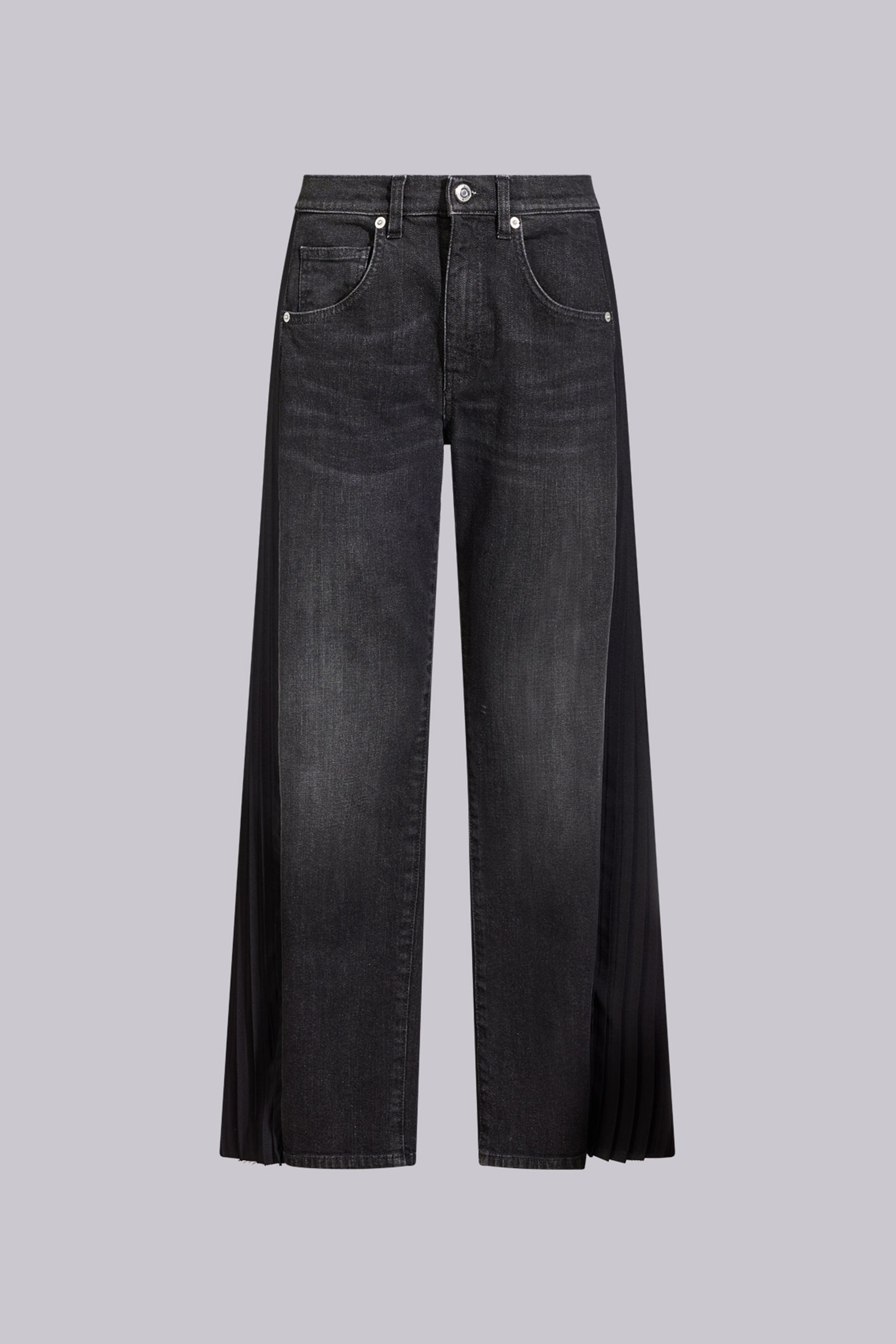 FIVE-POCKET JEANS WITH PLEATED DETAIL